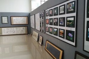 八棱柱掛畫展墻